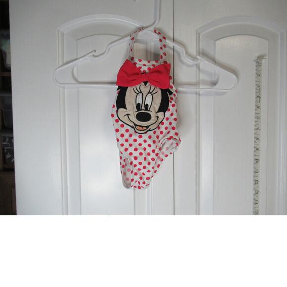 Disney White and red poka dot Minnie Mouse Swim suite - Picture 1 of 3